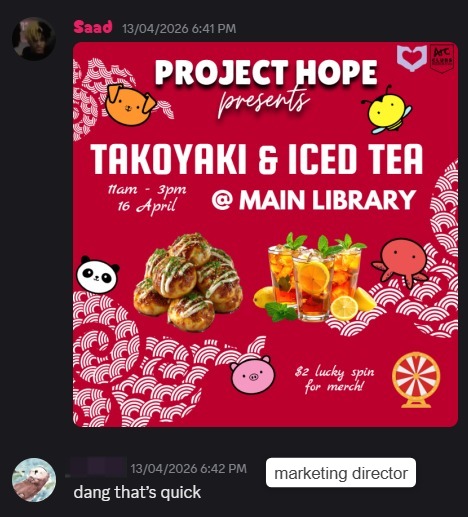 Message from the Marketing Director: dang that's quick